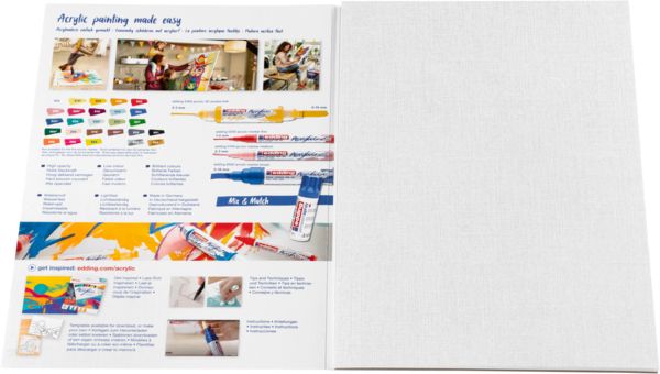 Produktbild: edding 30010 Acryl- und &Ouml;lmalblock A4 10 Blatt wei&szlig;