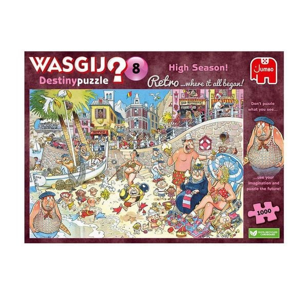 Jumbo 1110100329 - Wasgij Retro Destiny 8, High Season, Hauptsaison, Puzzle, 1000 Teile