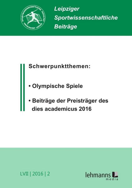 Produktbild: Leipziger Sportwissenschaftliche Beitr&auml;ge