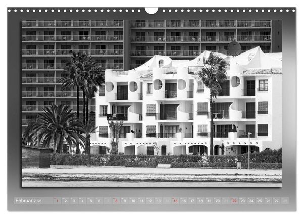 Produktbild: Mallorca Schwarz Wei&szlig; (Wandkalender 2026 DIN A3 quer), CALVENDO Monatskalender