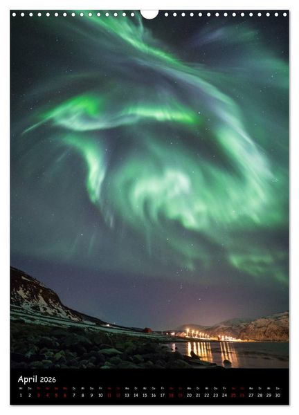 Produktbild: Polarlichtkalender (Wandkalender 2026 DIN A3 hoch), CALVENDO Monatskalender