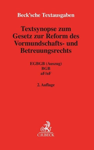 Produktbild: Textsynopse zum Gesetz zur Reform des Vormundschafts- und Betreuungsrechts