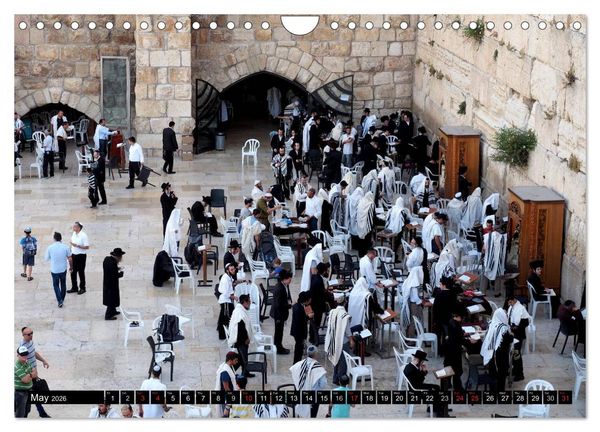 Produktbild: Jerusalem. The Holy City of three religions (Wall Calendar 2026 DIN A4 landscape), CALVENDO 12 Month Wall Calendar