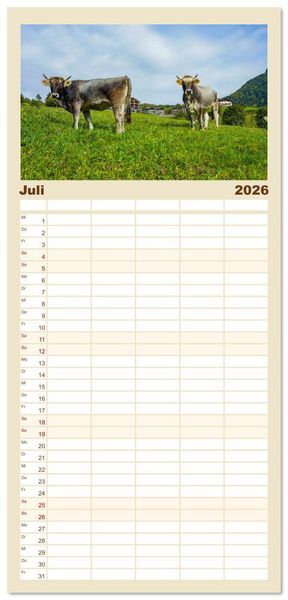 Produktbild: Familienplaner 2026 - S&uuml;dtirol Impressionen mit 5 Spalten (Wandkalender, 21 x 45 cm) CALVENDO