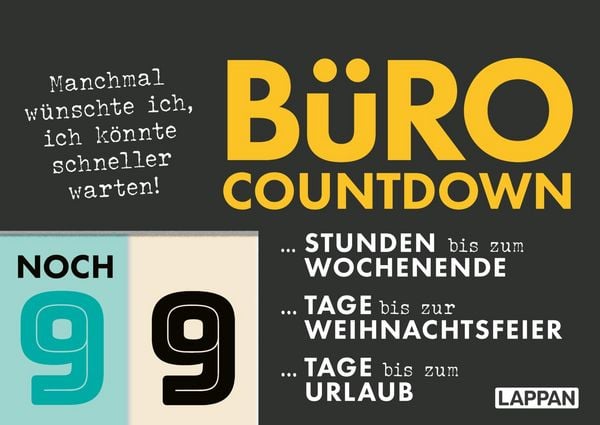 Countdown-Kalender für's Büro, Gebundene Ausgabe von , Lappan, 978-3-8303-6445-0