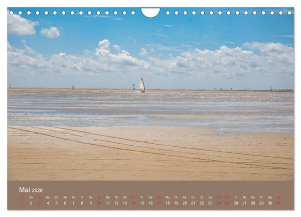 Produktbild: R&ouml;m&ouml; - Wasser, Wind und endloser Strand (Wandkalender 2026 DIN A4 quer), CALVENDO Monatskalender