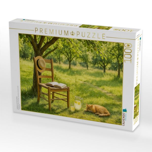 Produktbild: CALVENDO Puzzle Lesepause im Sommerlicht | 1000 Teile Lege-Gr&ouml;&szlig;e 64x48cm Foto-Puzzle f&uuml;r gl&uuml;ckliche Stunden
