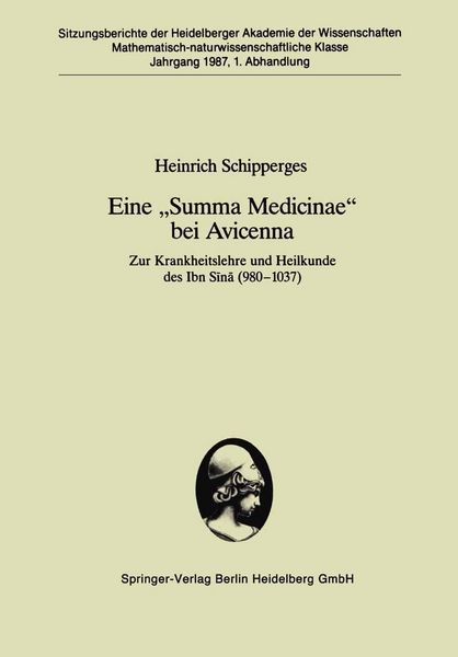 Produktbild: Eine "Summa Medicinae" bei Avicenna