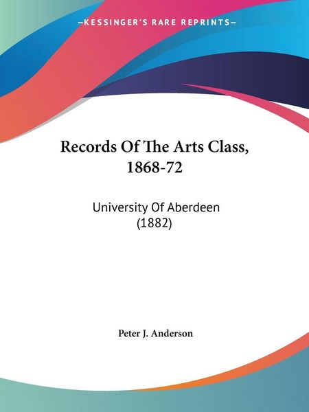 Produktbild: Records Of The Arts Class, 1868-72