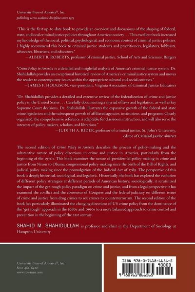Produktbild: Crime Policy in America