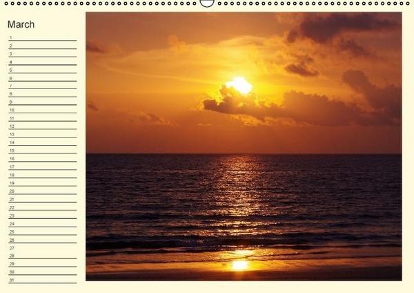 Produktbild: Colours by the sea / Birthday Calendar / UK-Version (Wall Calendar perpetual DIN A2 Landscape)
