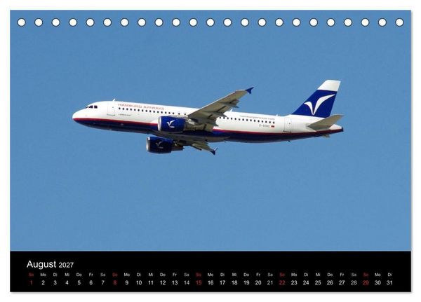 Produktbild: Deutsche Airlines (Tischkalender 2027 DIN A5 quer), CALVENDO Monatskalender