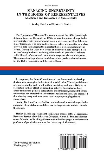 Produktbild: Managing Uncertainty in the House of Representatives