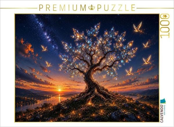 CALVENDO Puzzle Kristallbaum der Lichtvogel | 1000 Teile Lege-Größe 64x48cm Foto-Puzzle für glückliche Stunden