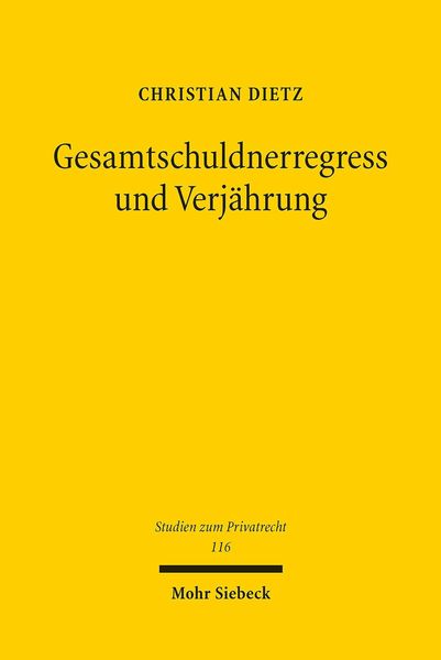 Produktbild: Gesamtschuldnerregress und Verj&auml;hrung