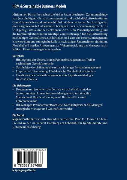 Produktbild: HRM & Sustainable Business Models