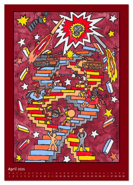 Produktbild: Life in Colors (Wandkalender 2026 DIN A2 hoch), CALVENDO Monatskalender