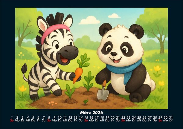 Produktbild: Zara & Pippin - Beste Freunde f&uuml;rs Jahr 2026 Fotokalender DIN A4