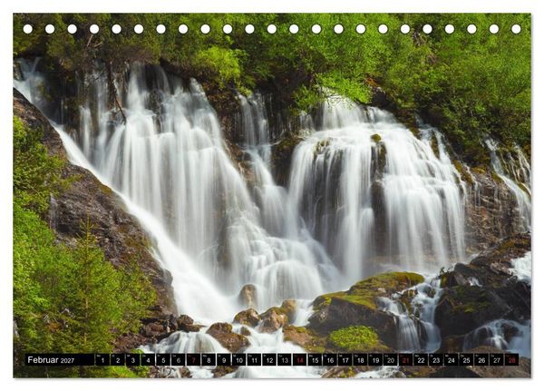 Produktbild: WASSERF&Auml;LLE - Sanfte und tosende Sch&ouml;nheiten (Tischkalender 2027 DIN A5 quer), CALVENDO Monatskalender