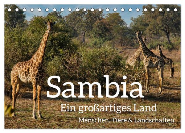 Produktbild: Sambia - ein gro&szlig;artiges Land (Tischkalender 2026 DIN A5 quer), CALVENDO Monatskalender
