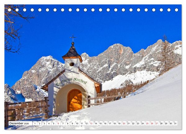 Produktbild: Ramsau am Dachstein (Tischkalender 2026 DIN A5 quer), CALVENDO Monatskalender