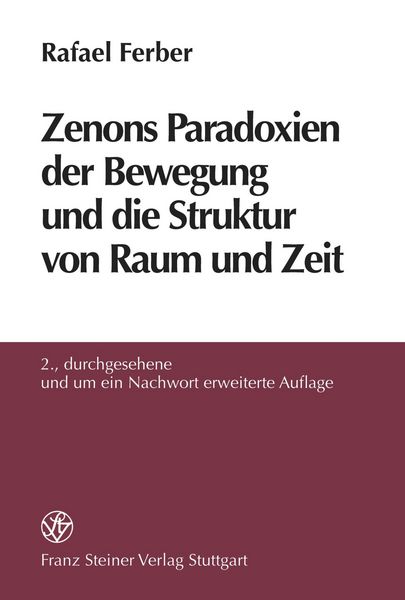 Produktbild: Zenons Paradoxien der Bewegung und die Struktur von Raum und Zeit