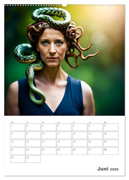Produktbild: Gesch&ouml;pfe der griechischen Mythologie - Eine KI-Welt der griechischen G&ouml;tter, Kreaturen und Abenteurer (Wandkalender 2026 DIN A2 hoch), CALVENDO Monatskalender