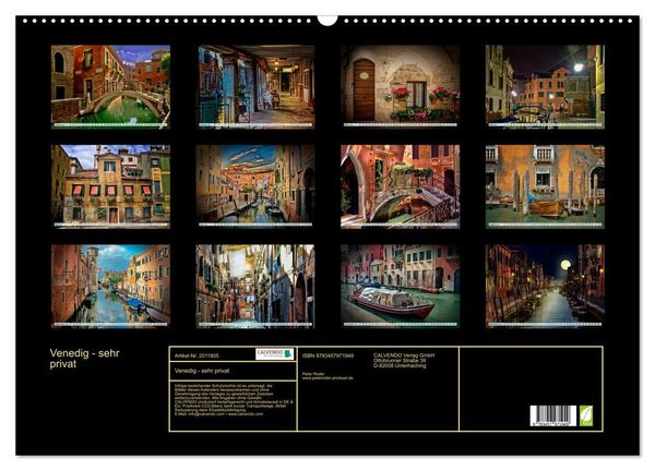 Produktbild: Venedig - sehr privat (Wandkalender 2026 DIN A2 quer), CALVENDO Monatskalender