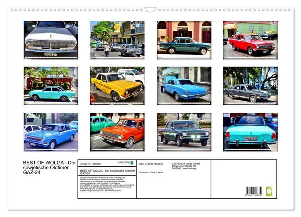 Produktbild: BEST OF WOLGA - Der sowjetische Oldtimer GAZ-24 (Wandkalender 2026 DIN A2 quer), CALVENDO Monatskalender