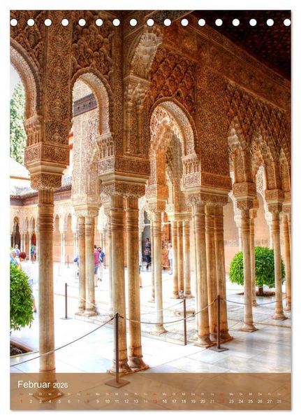 Produktbild: Die Alhambra (Tischkalender 2026 DIN A5 hoch), CALVENDO Monatskalender