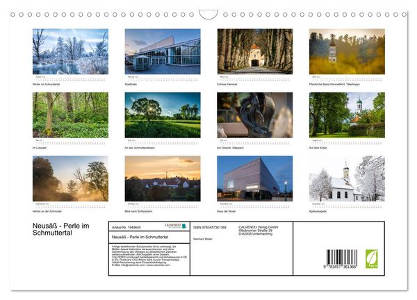 Produktbild: Neus&auml;&szlig; - Perle im Schmuttertal (Wandkalender 2026 DIN A3 quer), CALVENDO Monatskalender