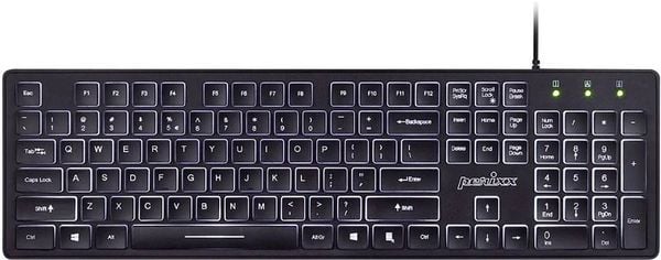 Produktbild: Perixx PERIBOARD-317 DE B Kabelgebunden Tastatur Deutsch, QWERTZ Schwarz Beleuchtet