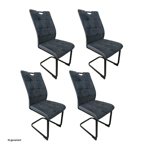 Produktbild: HTI-Living Schwingstuhl Mateo Grau 4er-Set Schwingstuhl Mateo Grau 4er-Set