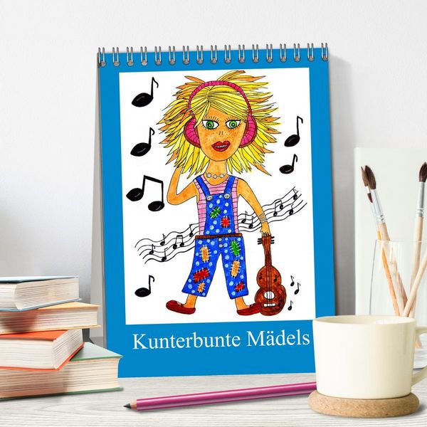 Produktbild: Kunterbunte M&auml;dels (Tischkalender 2026 DIN A5 hoch), CALVENDO Monatskalender