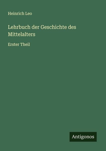 Produktbild: Lehrbuch der Geschichte des Mittelalters