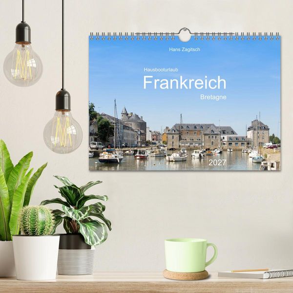 Produktbild: Hausbooturlaub Frankreich - Bretagne (Wandkalender 2027 DIN A4 quer), CALVENDO Monatskalender