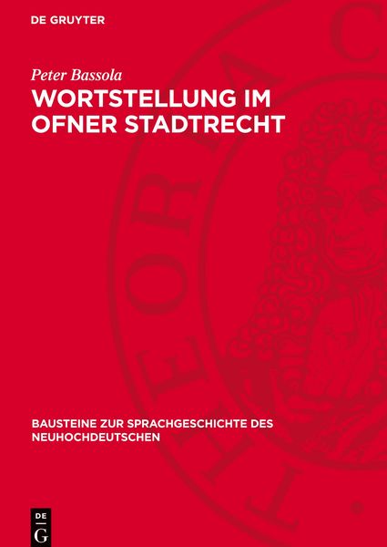 Produktbild: Wortstellung im Ofner Stadtrecht