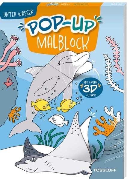 Pop-up Malblock. Unter Wasser, Taschenbuch von Anja Boretzki, Tessloff Verlag Ragnar Tessloff GmbH & Co. KG, 978-3-7886-4720-9