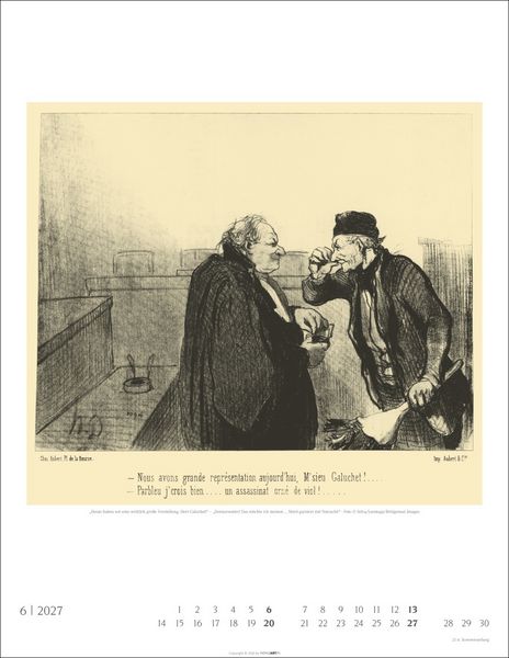 Produktbild: Honor&eacute; Daumier: Die Juristen Kalender 2027