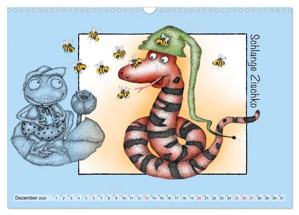 Produktbild: Kater Mizzimo und seine Freunde (Wandkalender 2026 DIN A3 quer), CALVENDO Monatskalender