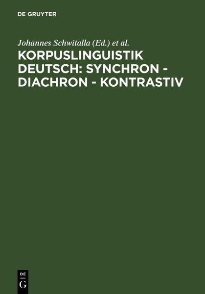Produktbild: Korpuslinguistik deutsch: synchron - diachron - kontrastiv