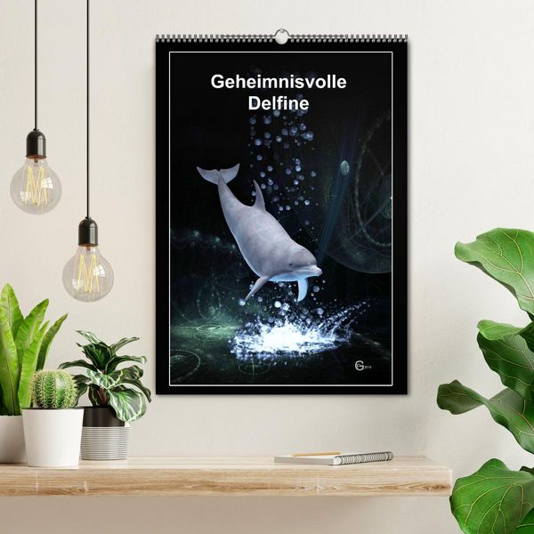 Produktbild: Geheimnisvolle Delfine (Wandkalender 2026 DIN A2 hoch), CALVENDO Monatskalender