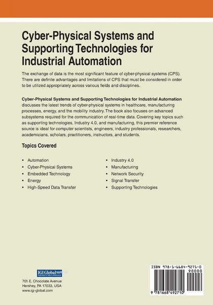 Produktbild: Cyber-Physical Systems and Supporting Technologies for Industrial Automation