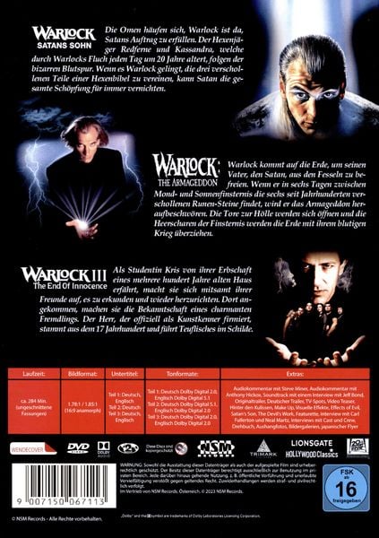 Produktbild: Warlock Trilogy [3 DVDs]