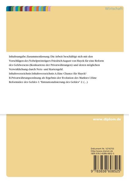 Produktbild: Privatw&auml;hrungsordnung als Ergebnis der Marktevolution?