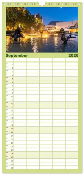 Produktbild: Familienplaner 2026 - Schweiz - Basel mit 5 Spalten (Wandkalender, 21 x 45 cm) CALVENDO