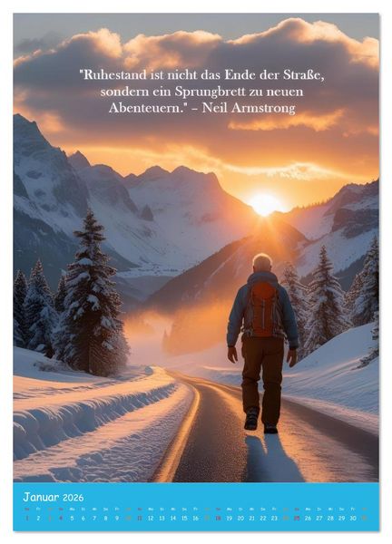 Produktbild: Ruhestand: Wo jeder Tag ein Wochenende ist (Wandkalender 2026 DIN A3 hoch), CALVENDO Monatskalender