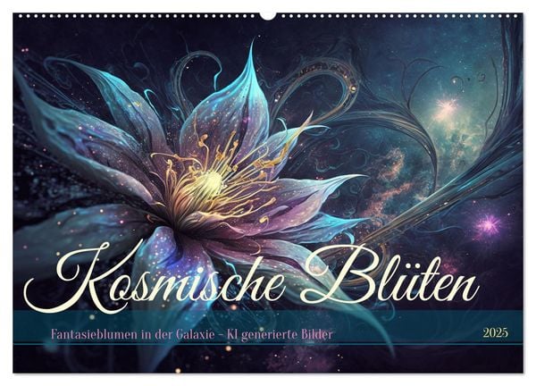 Kosmische Blüten (Wandkalender 2025 DIN A2 quer), CALVENDO Monatskalender