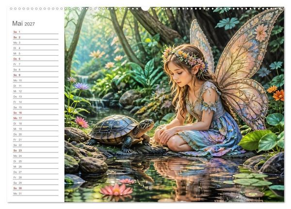 Produktbild: Magische Weggef&auml;hrten - Zw&ouml;lf Feen und ihre tierischen Begleiter (Wandkalender 2027 DIN A2 quer), CALVENDO Monatskalender