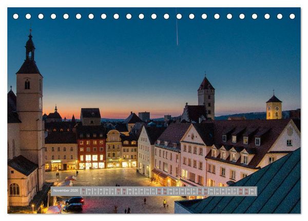 Produktbild: Regensburg Mittelalterliche Stadt mit Flair an der Donau (Tischkalender 2026 DIN A5 quer), CALVENDO Monatskalender